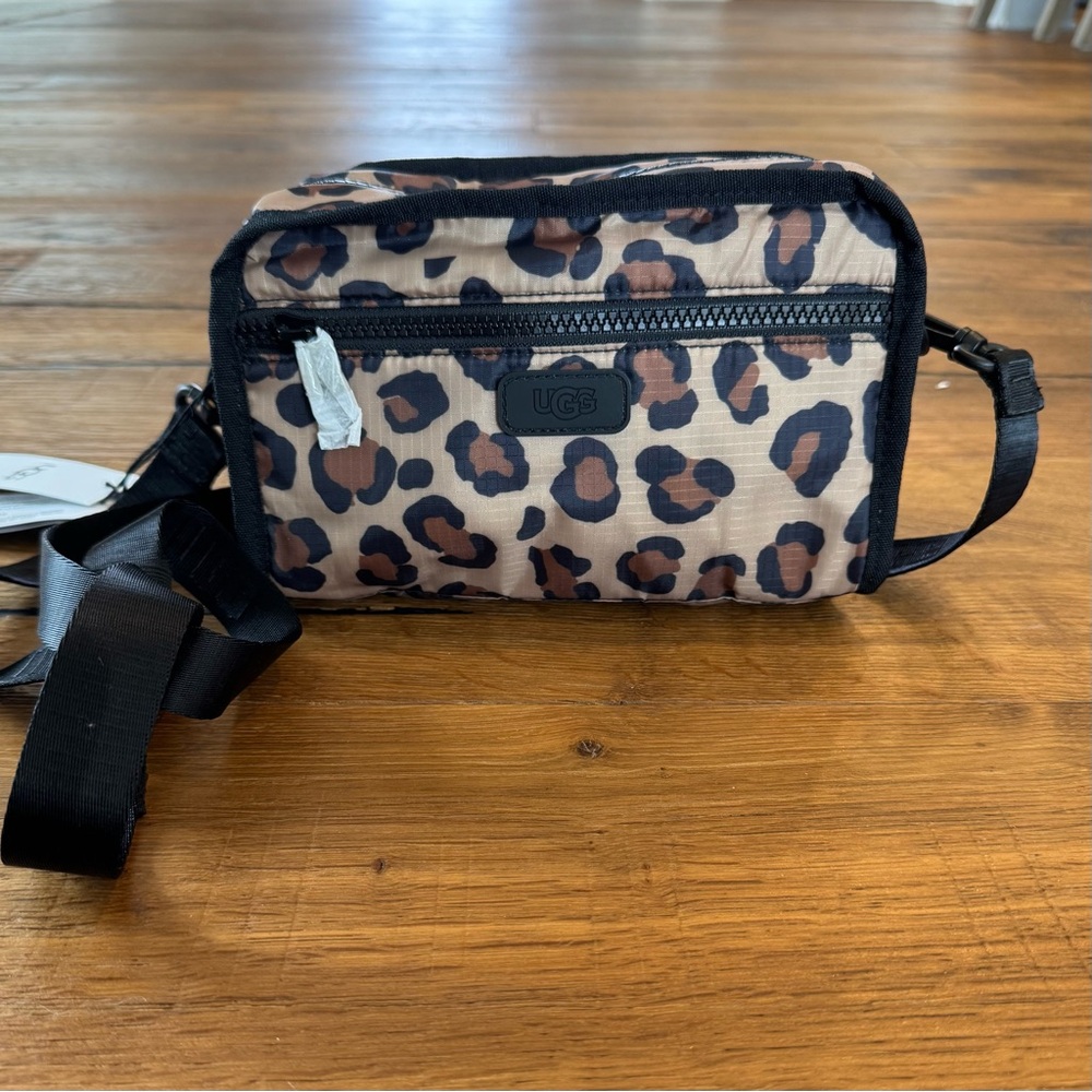 UGG Leopard-Print Mini Belt Bag in Tan and Black - Picture 2 of 12